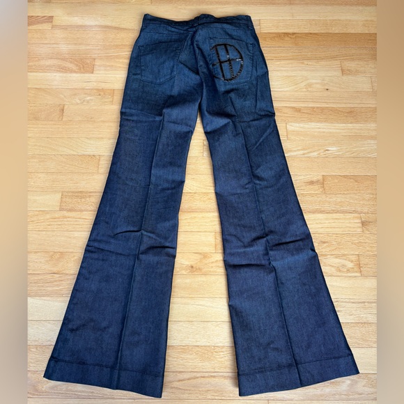 NWOT Hugo Boss Dark Blue Flare Jeans - Picture 1 of 16